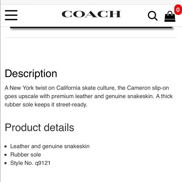 Coach Cameron Slip On in Snakeskin (worm 2 times) - Picture 11 of 11